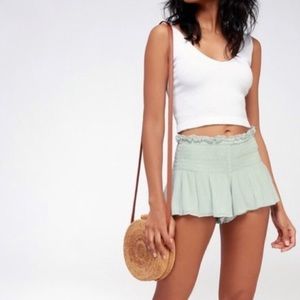 Free People Lost Girl Smocked Shorts